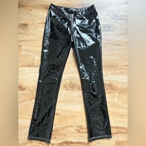 Poster Girl Vinyl Black Zip-up Pants - Size M